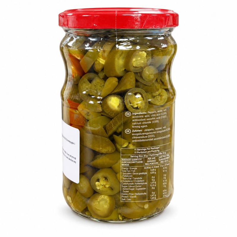Turkiškos marinuotos pjaustytos jalapenų paprikos Doyca 640 g Turkiškos marinuotos pjaustytos jalapenų paprikos Doyca 640 g