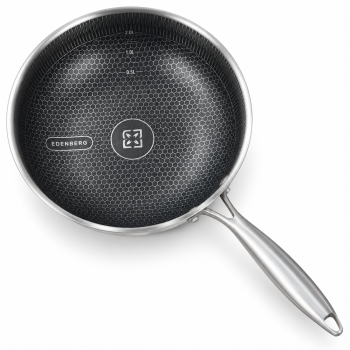 Wok keptuvė su stikliniu dangčiu Edenberg EB-7655, 28 cm, 4,3 l Wok keptuvė su stikliniu dangčiu Edenberg EB-7655, 28 cm, 4,3 l