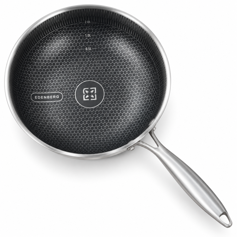 Wok keptuvė su stikliniu dangčiu Edenberg EB-7655, 28 cm, 4,3 l Wok keptuvė su stikliniu dangčiu Edenberg EB-7655, 28 cm, 4,3 l