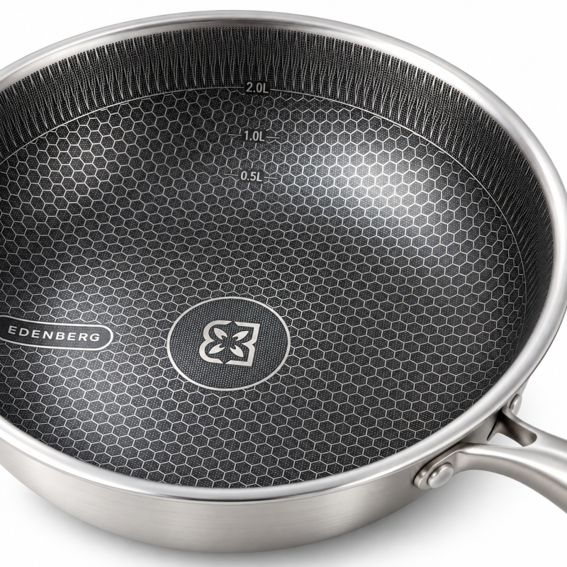 Wok keptuvė su stikliniu dangčiu Edenberg EB-7655, 28 cm, 4,3 l Wok keptuvė su stikliniu dangčiu Edenberg EB-7655, 28 cm, 4,3 l