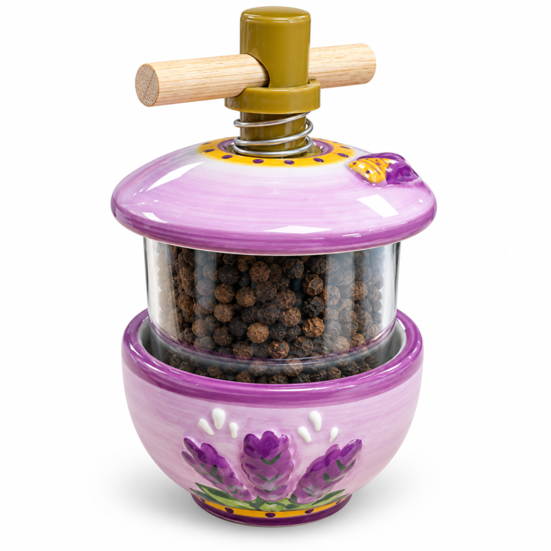 Rankinis pipirų malūnėlis Terres et Couleurs su juodaisiais pipirais, 60 g Rankinis pipirų malūnėlis Terres et Couleurs su juodaisiais pipirais, 60 g