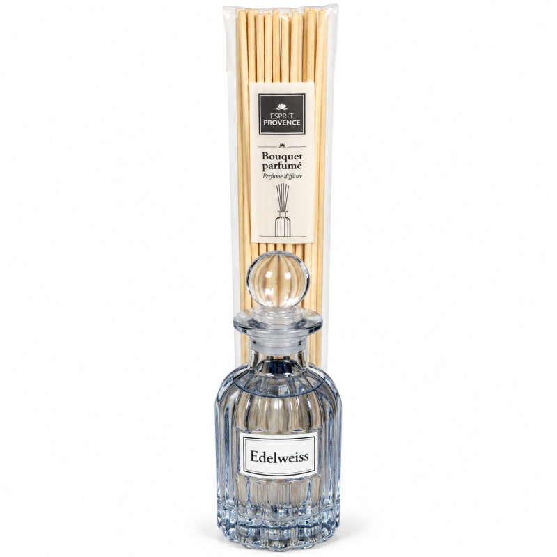Prancūziškas namų kvapas Esprit Provence Edelweiss – liūtpėdžių aromatas, 100 ml Prancūziškas namų kvapas Esprit Provence Edelweiss – liūtpėdžių aromatas, 100 ml