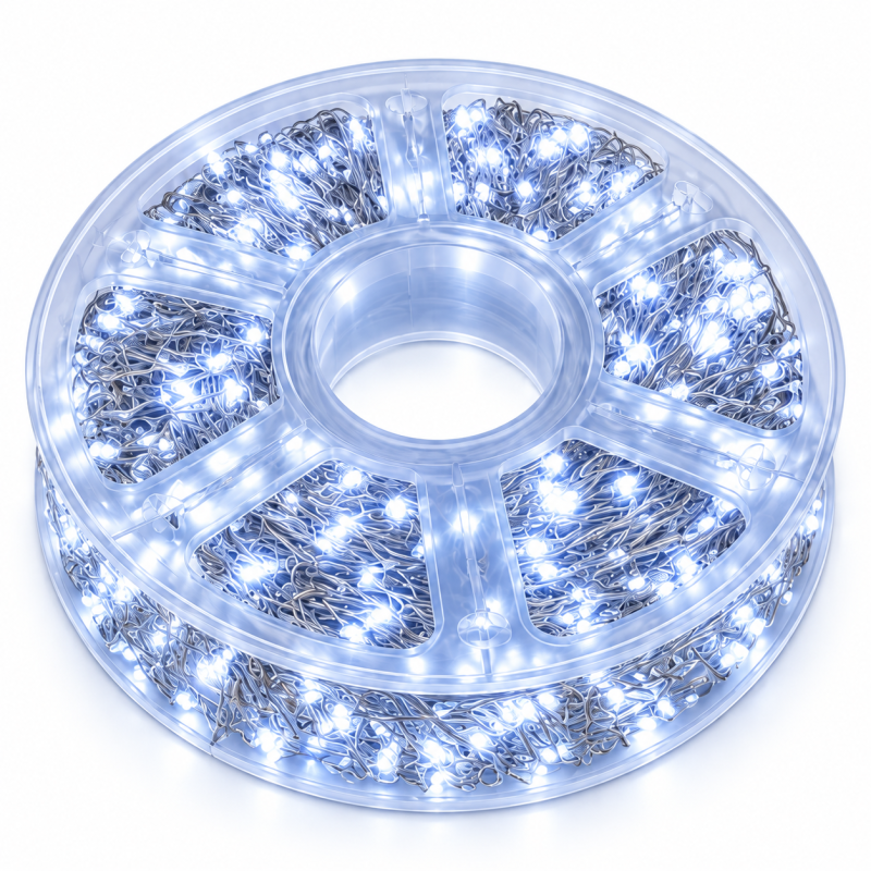 LED girlianda 100 m – šaltai balta, geltona arba spalvota LED girlianda 100 m – šaltai balta, geltona arba spalvota