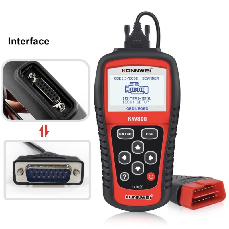 Automobilio diagnostikos prietaisas KONNWEI KW808 OBD2/EOBD Automobilio diagnostikos prietaisas KONNWEI KW808 OBD2/EOBD