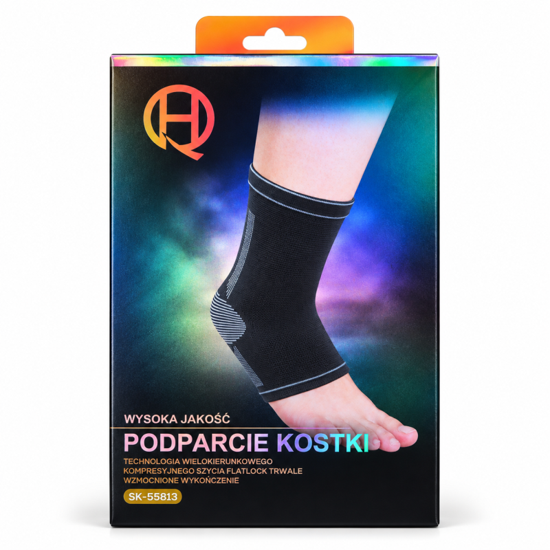 Elastinis čiurnos įtvaras HQ SK-55813 – sportinis kulkšnies įtvaras Elastinis čiurnos įtvaras HQ SK-55813 – sportinis kulkšnies įtvaras