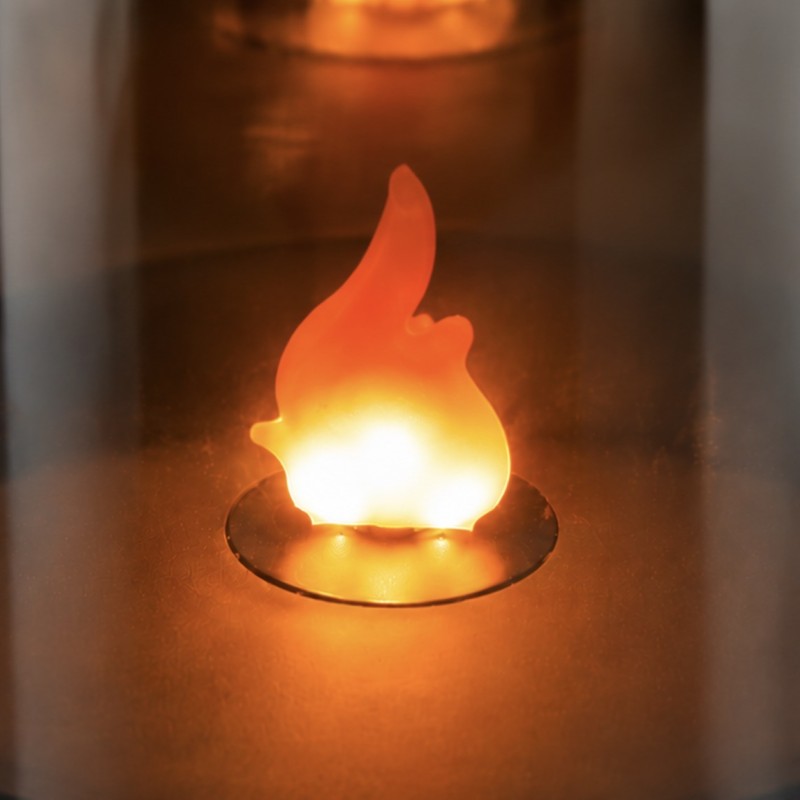 Dekoratyvinė LED žvakė su judančia liepsnele, 7,5 × 10 cm, juoda Dekoratyvinė LED žvakė su judančia liepsnele, 7,5 × 10 cm, juoda