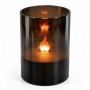 Dekoratyvinė LED žvakė su judančia liepsnele, 7,5 × 10 cm, juoda