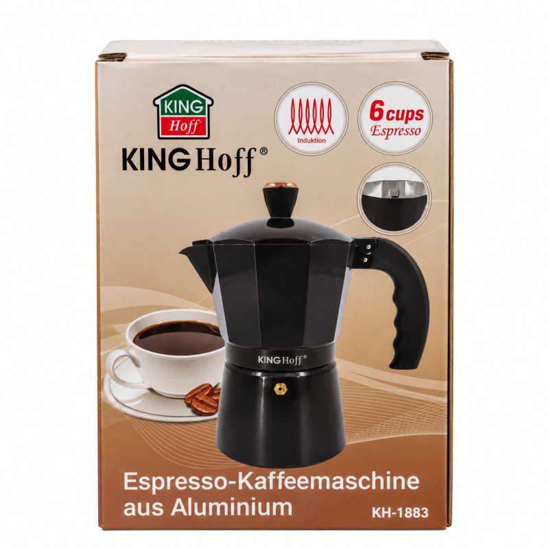 Espreso kavos virimo aparatas KING Hoff KH-1883, 6 puodelių